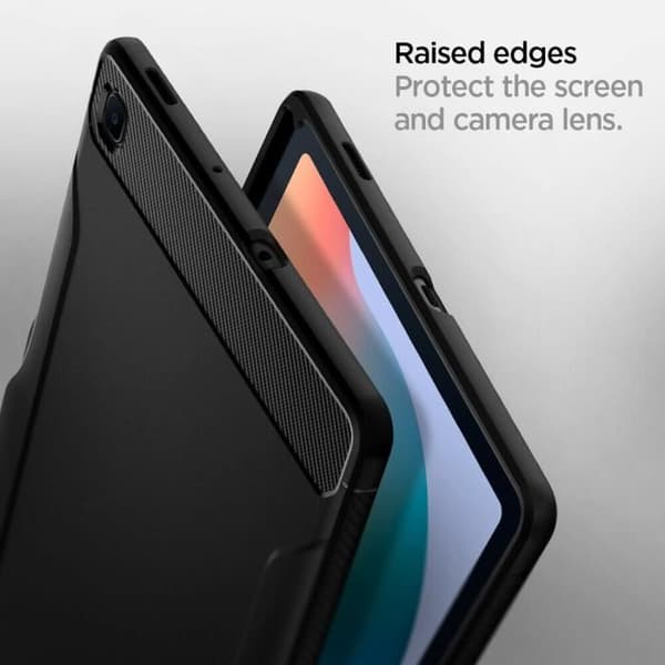 Fodral - SPIGEN - Rugged Armor - Samsung Galaxy Tab S6 Lite - Silikon - Svart - 10,5 tum