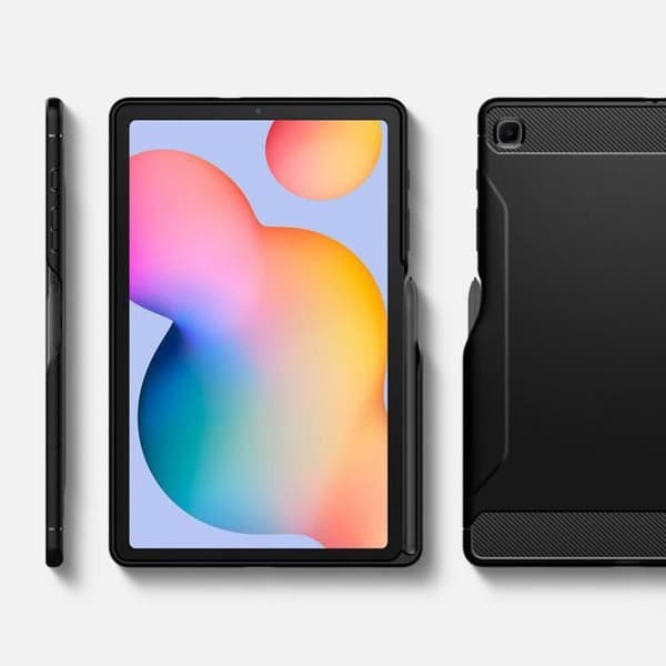 Fodral - SPIGEN - Rugged Armor - Samsung Galaxy Tab S6 Lite - Silikon - Svart - 10,5 tum