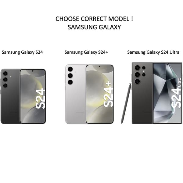 Korthållare Samsung S24 skal mobilskal hål laddare hörlurar