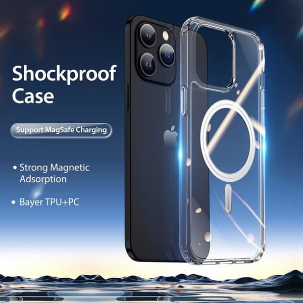 Coque telefon - bumper telefon Dux ducis Coque för iPhone 15 Pro med MagSafe Clin - transparent