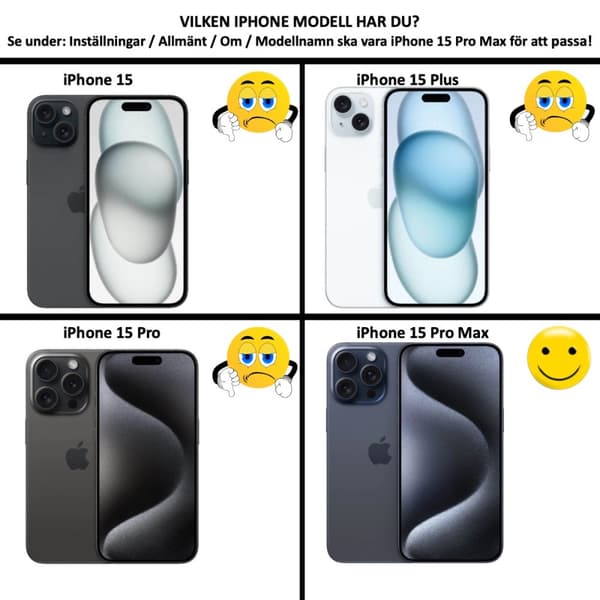 iPhone 15 Pro Max skal mobilskal kortfack