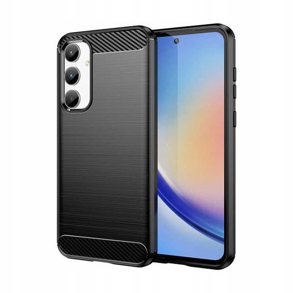 Spacecase Carbon Dekking For Samsung Galaxy A35 5G Svart