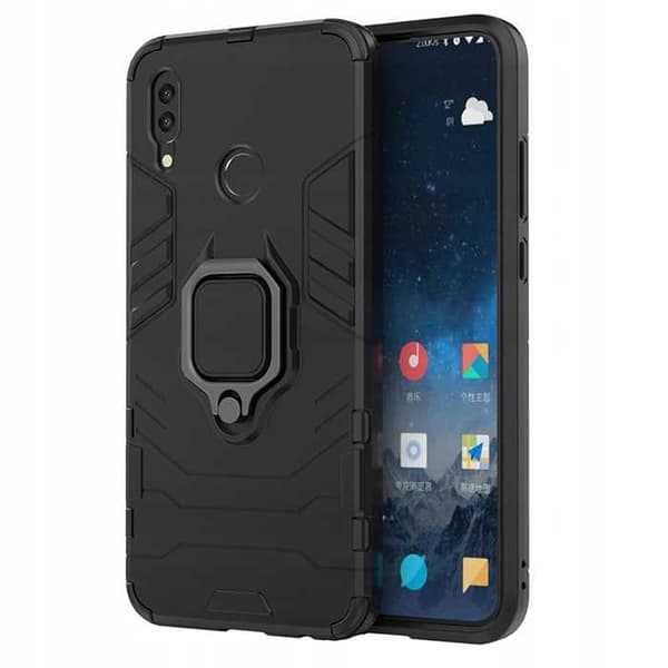 Spacecase Case Dækker Til Huawei P Smart Med X-Ring Sort