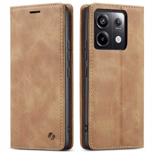 Spacecase Lomppakotelo Poco X6 Rm Note 13 Pro 5G Coffee -Laitteelle