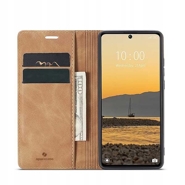 Spacecase Lomppakotelo Poco X6 Rm Note 13 Pro 5G Coffee -Laitteelle
