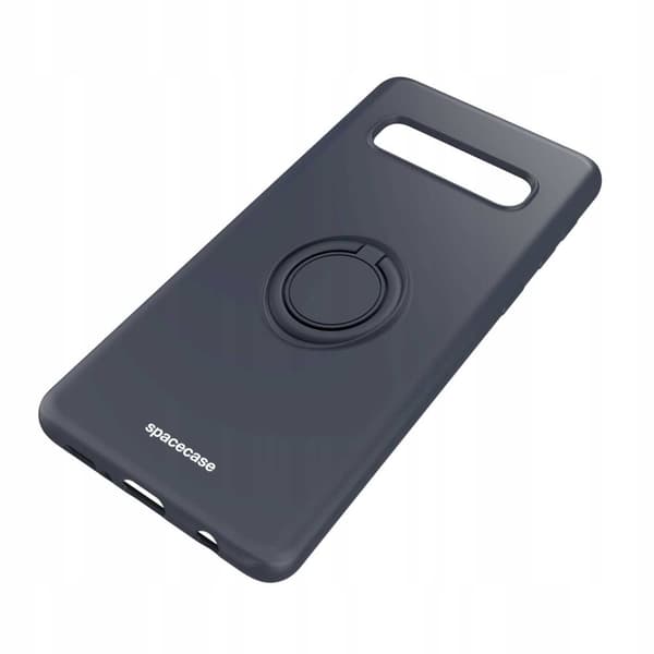 Spacecase Silikonecase Ring För Samsung Galaxy S10+ Svart Skydd