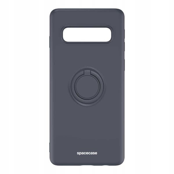 Spacecase Silikonecase Ring För Samsung Galaxy S10+ Svart Skydd