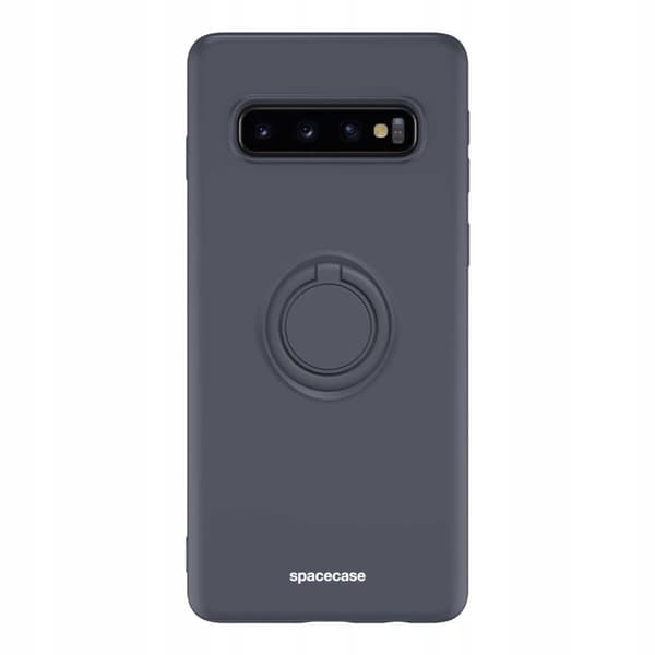 Spacecase Silikonecase Ring För Samsung Galaxy S10+ Svart Skydd