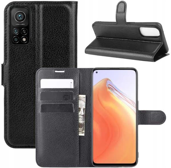 Litchi Case Cover Till Xiaomi Mi 10T 10T Pro Black