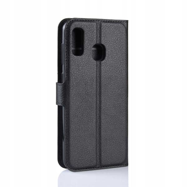Litchi Case Cover Til Samsung Galaxy A40 Sort