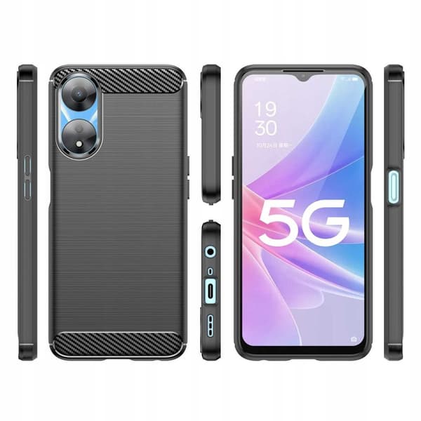 Spacecase Dækker Til Oppo A78 5G Black Carbon Telefon
