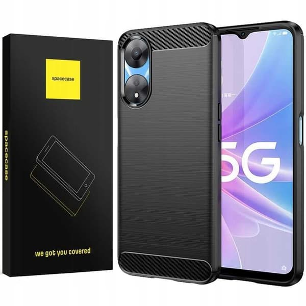 Spacecase Dækker Til Oppo A78 5G Black Carbon Telefon