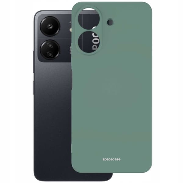 Spacecase Silikone Case Til Poco C65 Redmi 13C 4G Mørkegrøn