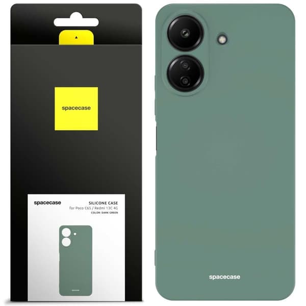 Spacecase Silikonevesker For Poco C65 Redmi 13C 4G Mørkegrønn