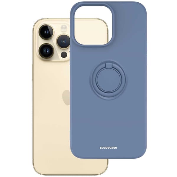 Spacecase Silikonringeteksel For Iphone 14 Pro Max Blått Deksler