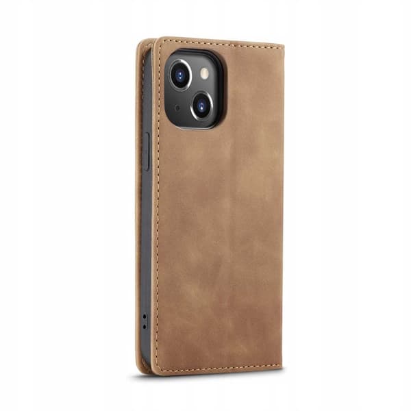 Spacecase Case Wallet Case Til Iphone 13 Læderbrun