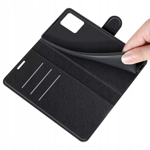 Litchi Deksler For Realme 8 8 Pro Phone Svart