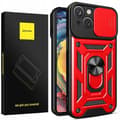 Miniatyrbilde 1 av 5: Spacecase Camring Case For Iphone 15 Plus Deksler Riper Rødt