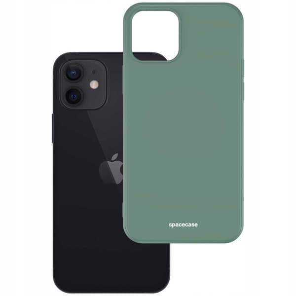 Spacecase Silikonevesker Til Iphone 12 Mini Case Mørkegrønn Deksler