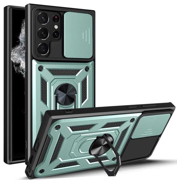 Spacecase Case Deksel For Samsung Galaxy S22 Ultra Green