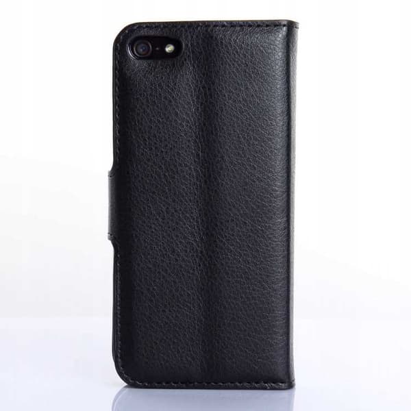 Litchi Deksler Til Iphone 5 5S Se Sort Beskyttelse