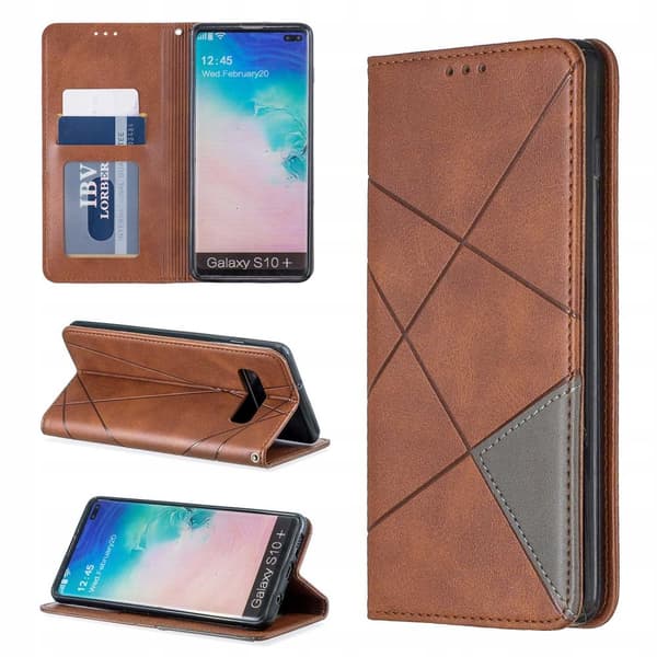 Zaps Origami Kotelon Kansi Samsung Galaxy S10+ Brown