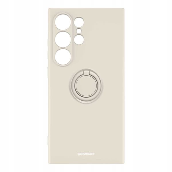 Spacecase Silikone Case Ring For Samsung Galaxy S24 Ultra Bone