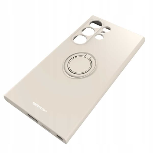 Spacecase Silikone Case Ring For Samsung Galaxy S24 Ultra Bone