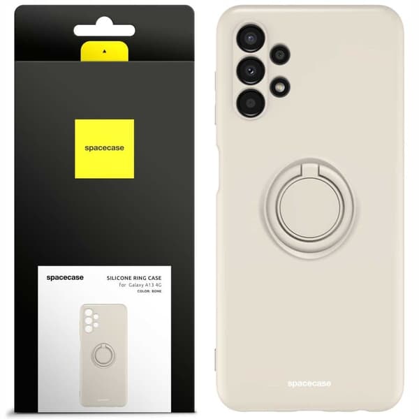 Spacecase Silikone Case Ring For Samsung Galaxy A13 4G Bone Cover