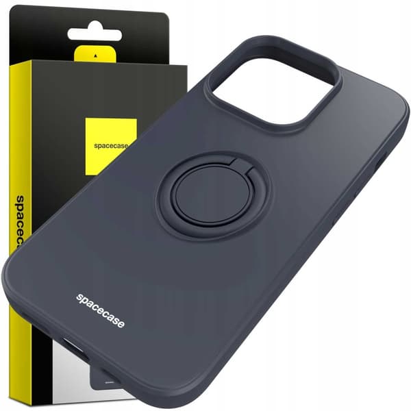 Spacecase Silikone Ring Case Til Iphone 14 Pro Sort Case Cover