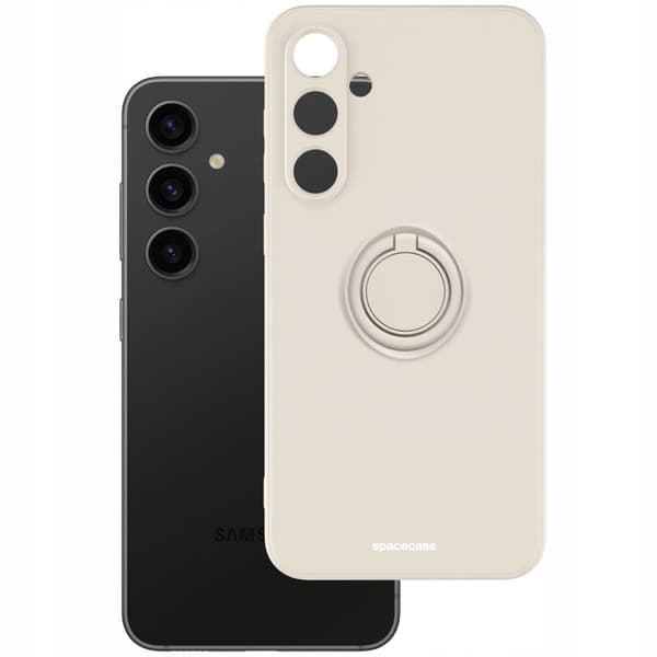 Spacecase Silikone Case Ring Til Galaxy S23 Fe Bone 5G