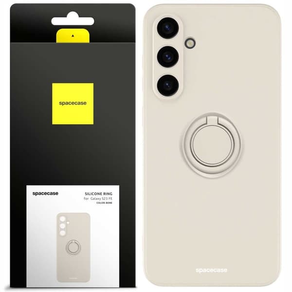 Spacecase Silikone Case Ring Til Galaxy S23 Fe Bone 5G