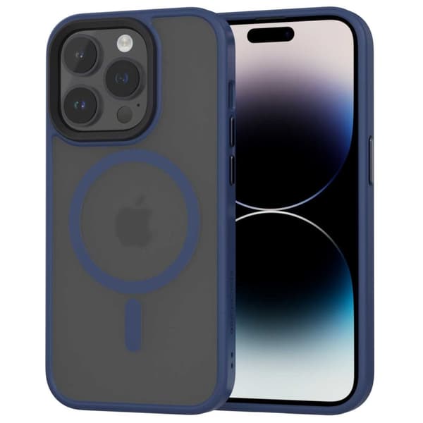 Spacecase Case Cover Til Iphone 14 Pro Til Magsafe Mørkeblå