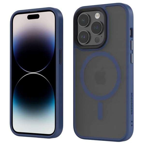 Spacecase Case Cover Til Iphone 14 Pro Til Magsafe Mørkeblå