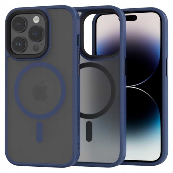 Spacecase Case Cover Til Iphone 14 Pro Til Magsafe Mørkeblå
