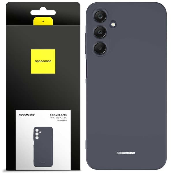 Spacecase Silikonfodral För Samsung Galaxy A25 5G Svart