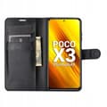 Miniatyrbillede 4 af 6: Litchi Case Cover Til Poco X3 Nfc Pro Sort Silikone