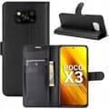 Miniatyrbillede 1 af 6: Litchi Case Cover Til Poco X3 Nfc Pro Sort Silikone