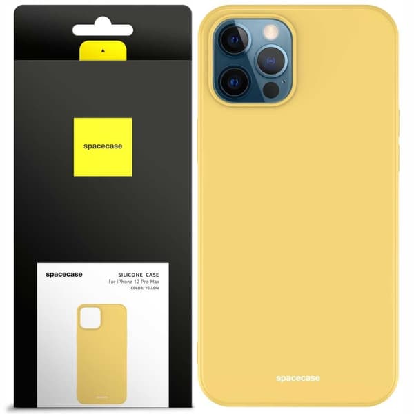 Spacecase Silikonevesker For Iphone 12 Pro Max Gul Deksler