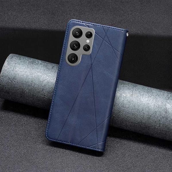 Zaps Origami Wallet Vek Til Samsung Galaxy S24 Ultra Blue