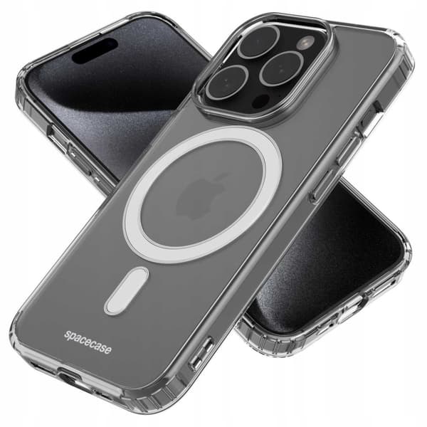 Spacecase Clear Mag Deksler For Iphone 15 Pro Adapter Til Magsafe