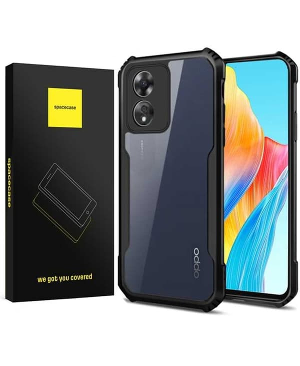 Spacecase Case Cover Til Oppo A78 4G Sort Telefon