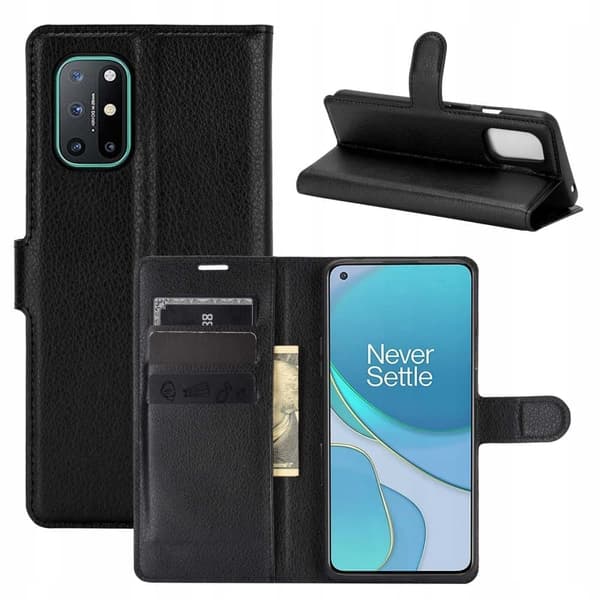 Litchi-Etekske For Oneplus 8T Svart Tpu