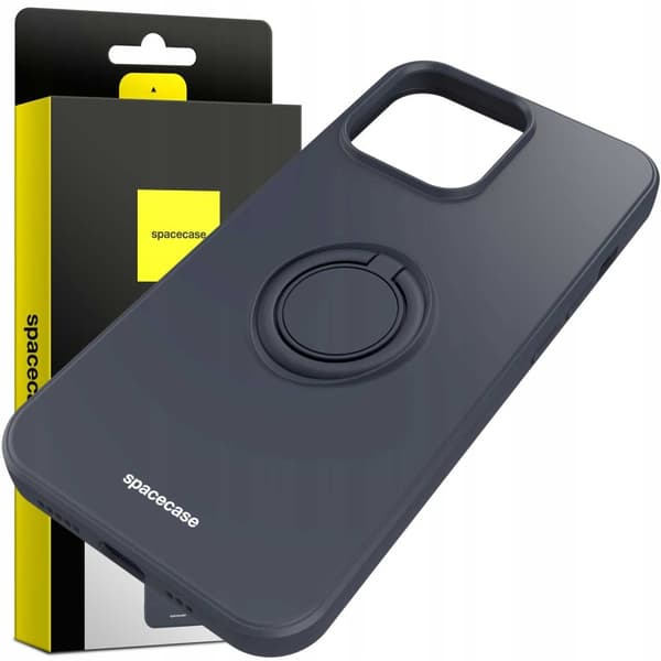 Spacecase Silikone Case Ring Til Iphone 13 Sort Beskyttelse