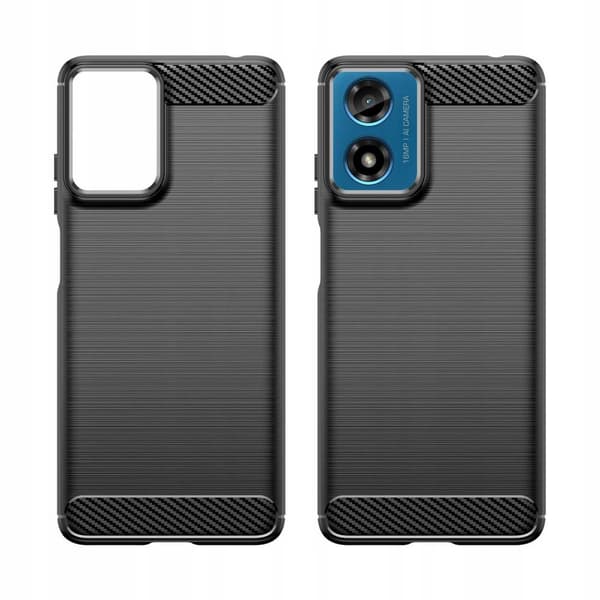 Spacecase Case Hiilikuosi Motorola G04 G04S G24 G24 Power Black