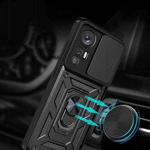 Xiaomi 12 12X Black Camring -Kotelon Värikotelon Kansi