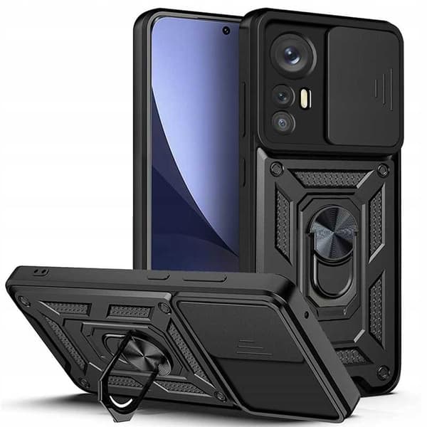 Xiaomi 12 12X Black Camring -Kotelon Värikotelon Kansi
