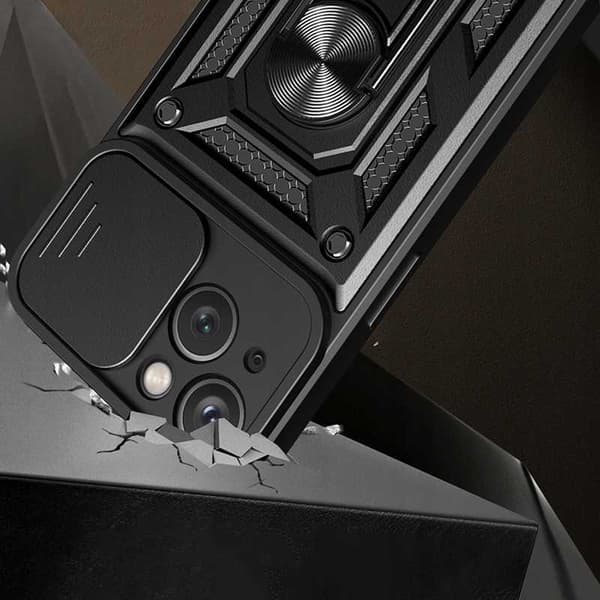 Spacecase Case Kotelo Iphone 15 Black Sc Caming Suojalle