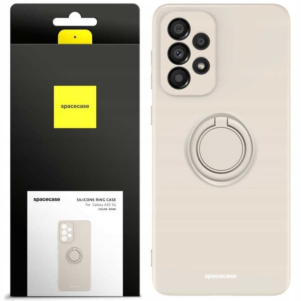 Spacecase Silicone Case Ring For Samsung Galaxy A33 5G Bone