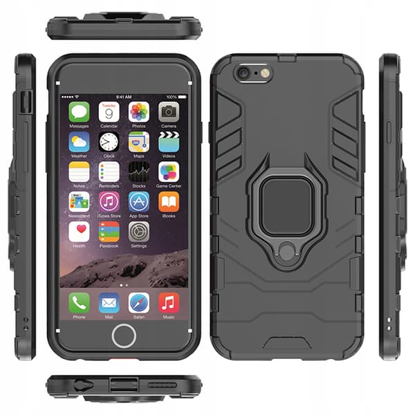 Spacecase Case X-Ring Cover För Iphone 6 6S Plus Svart